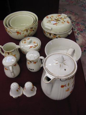 12 Hall ''Jewel T'' Pottery Serving