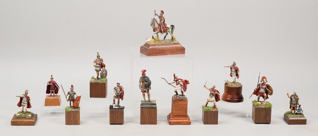 12 HAND PAINTED MILITARY MINIATURES