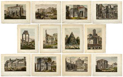 12 Henry Abbott aquatints,