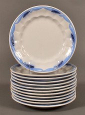 12 IRONSTONE CHINA BLUE WHEAT