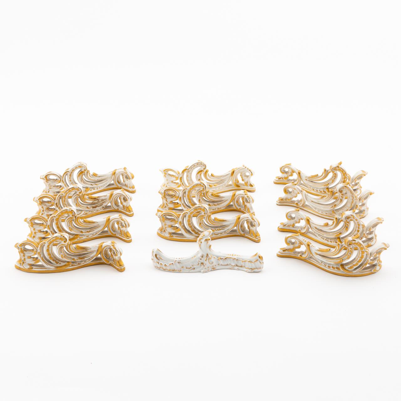 12 KPM ROCOCO STYLE GILT