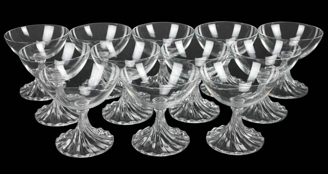 12 LALIQUE FRANCE CRYSTAL