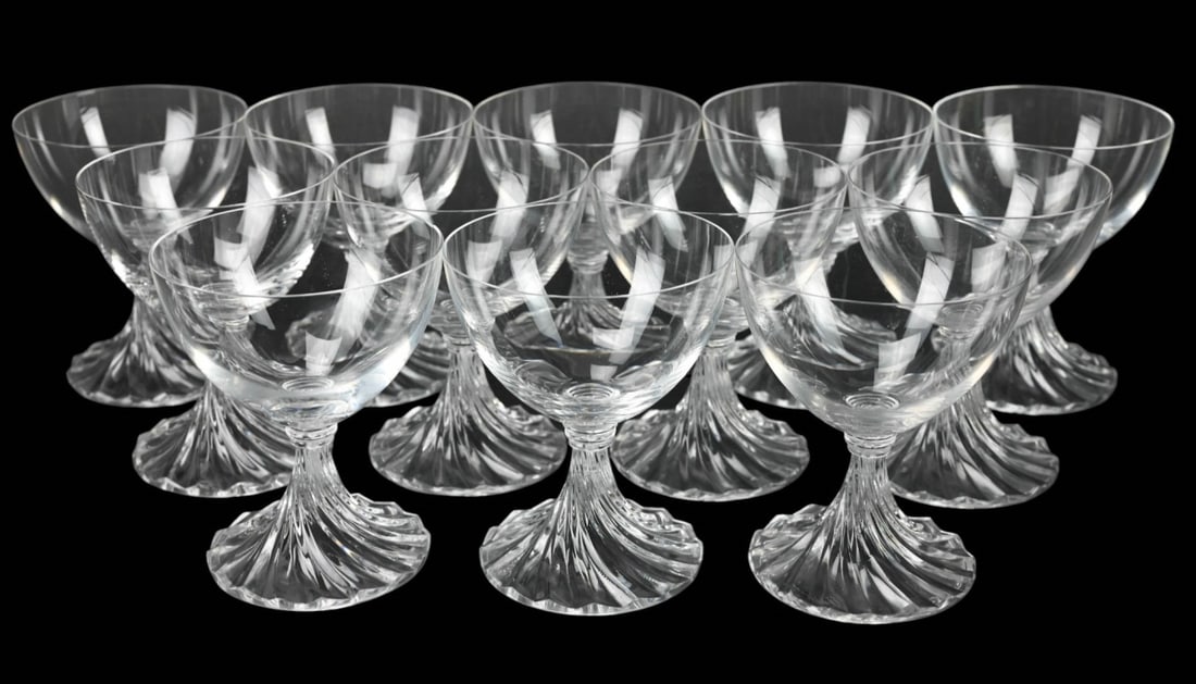 12 LALIQUE FRANCE CRYSTAL