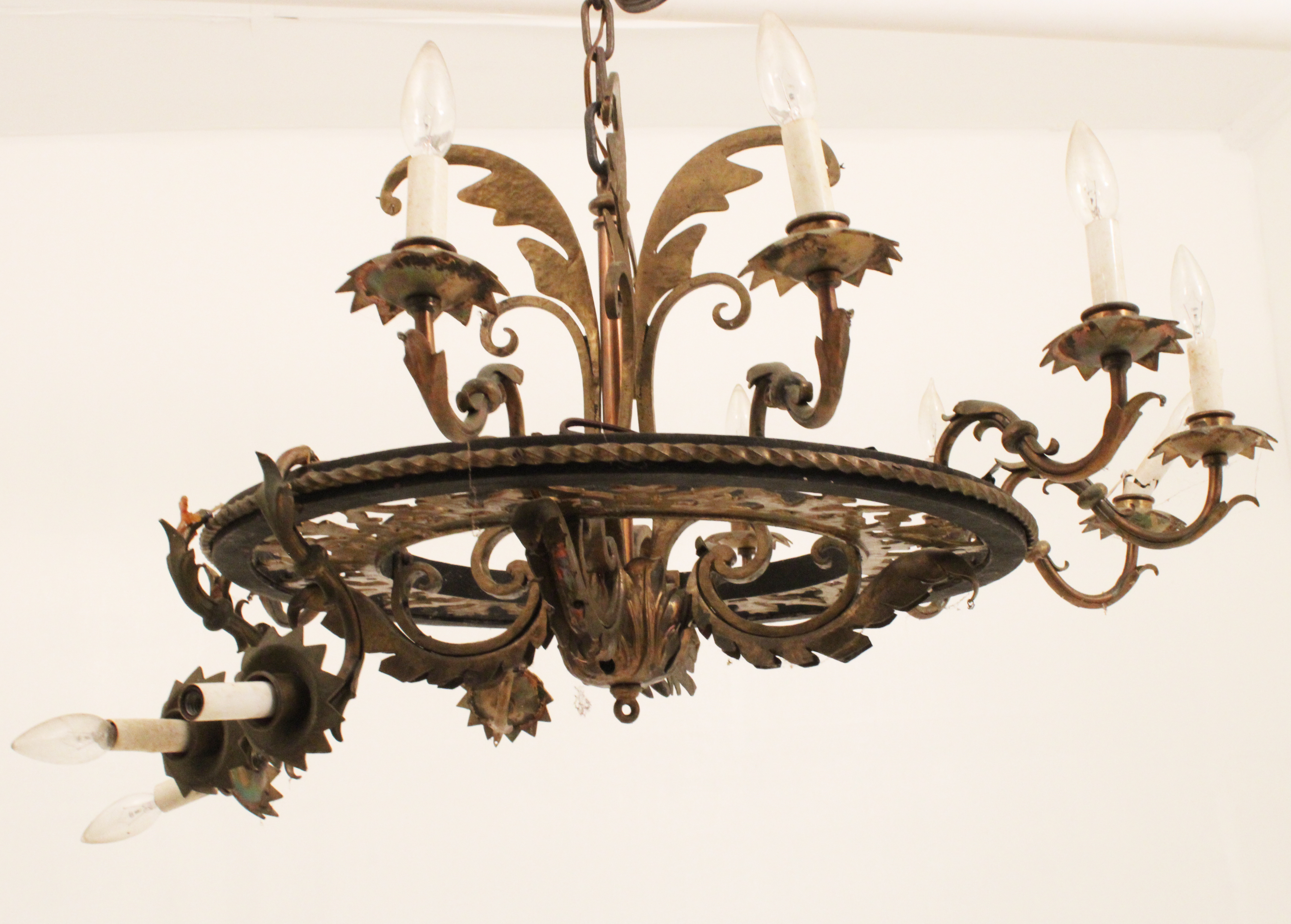 12 LIGHT GREEK REVIVAL CHANDELIER