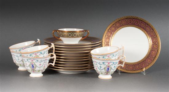 12 Limoges porcelain dessert plates