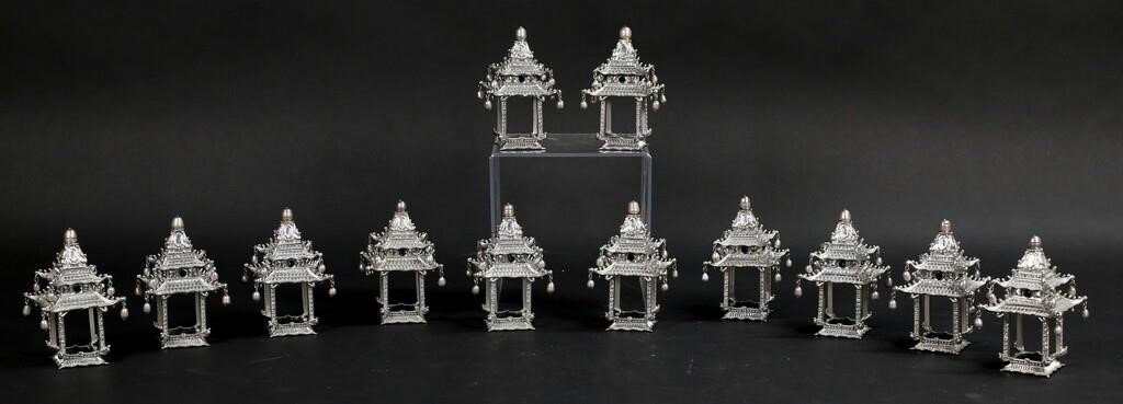 12 L'OBJET PAGODA NAPKIN RINGS12