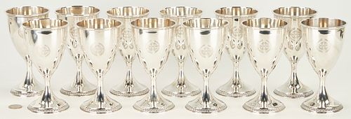 12 MERIDEN STERLING GOBLETSSet of
