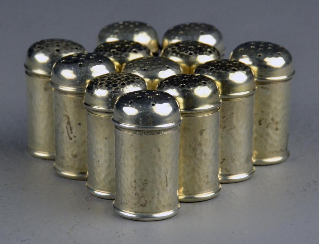 (12) Mini Sterling Silver Salt &