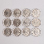 12 MORGAN SILVER DOLLARS 1885-