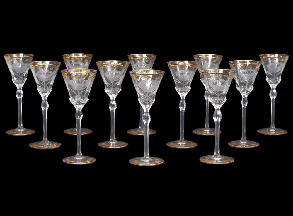 12 MOSER 'PAULA' HAND CUT CORDIAL