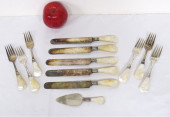 12 MOTHER OF PEARL & STERLING