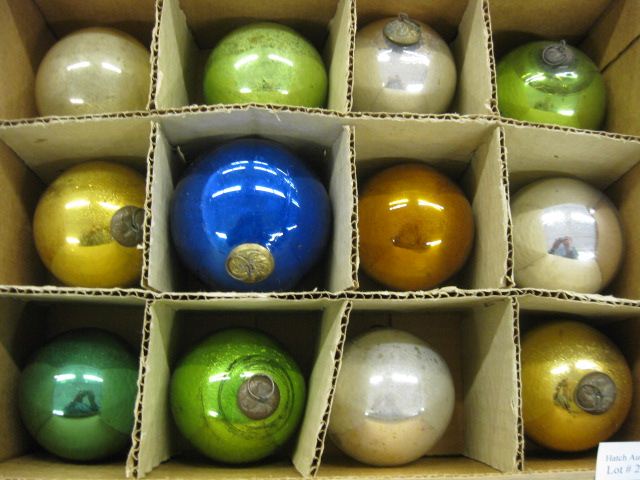 12 Old Kugel Christmas Ornaments