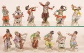 12 PC. DRESDEN GERMAN PORCELAI