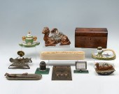 12 PC. INKWELL & DESK SET COLL