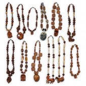 (12 PC) PAULETTE CARVED WOOD,
