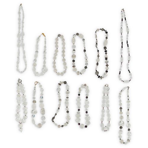 (12 PC) PAULETTE CRYSTAL AND SEMI