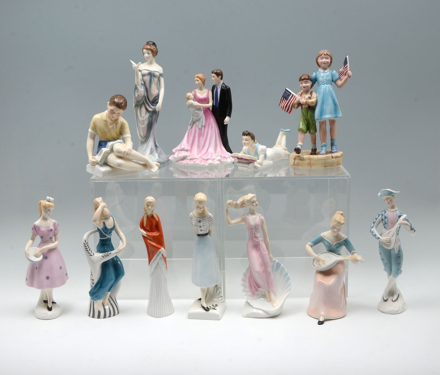 12 PC ROYAL DOULTON FIGURINES: 1)