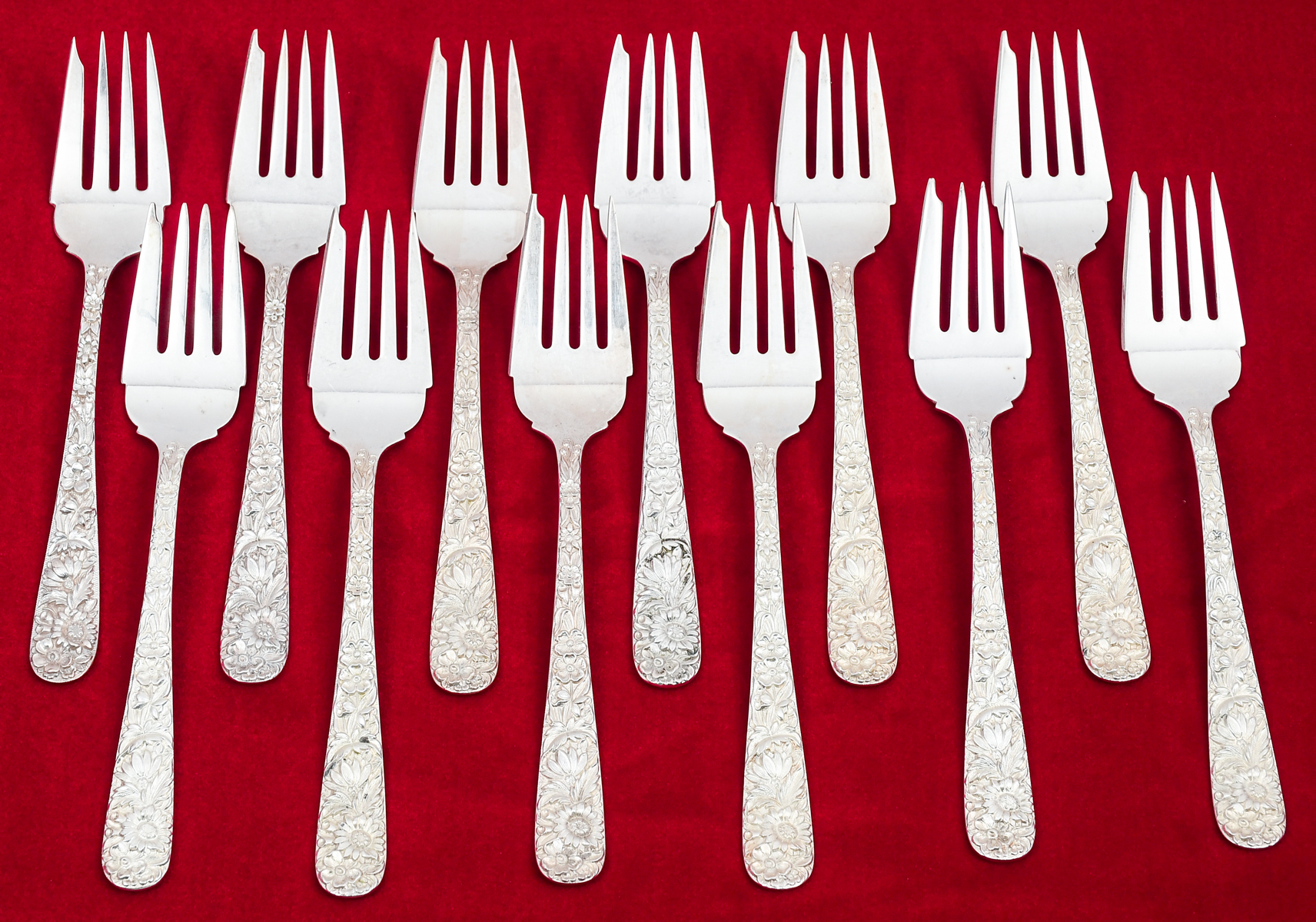 12 PC. S. KIRIK & SON STERLING