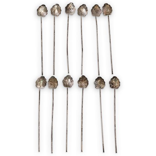 (12 PC) STERLING SILVER COCKTAIL