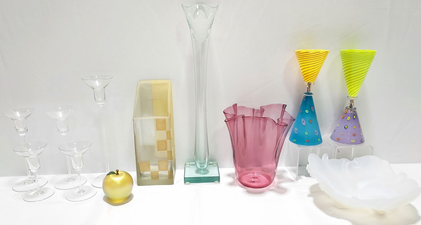 12 PCS ART GLASS RIEDEL - LEUCHTER,