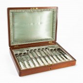 12 PCS, ENGLISH SILVERPLATE MO