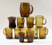 (12 PCS) MEXICAN BLOWN GLASSWA
