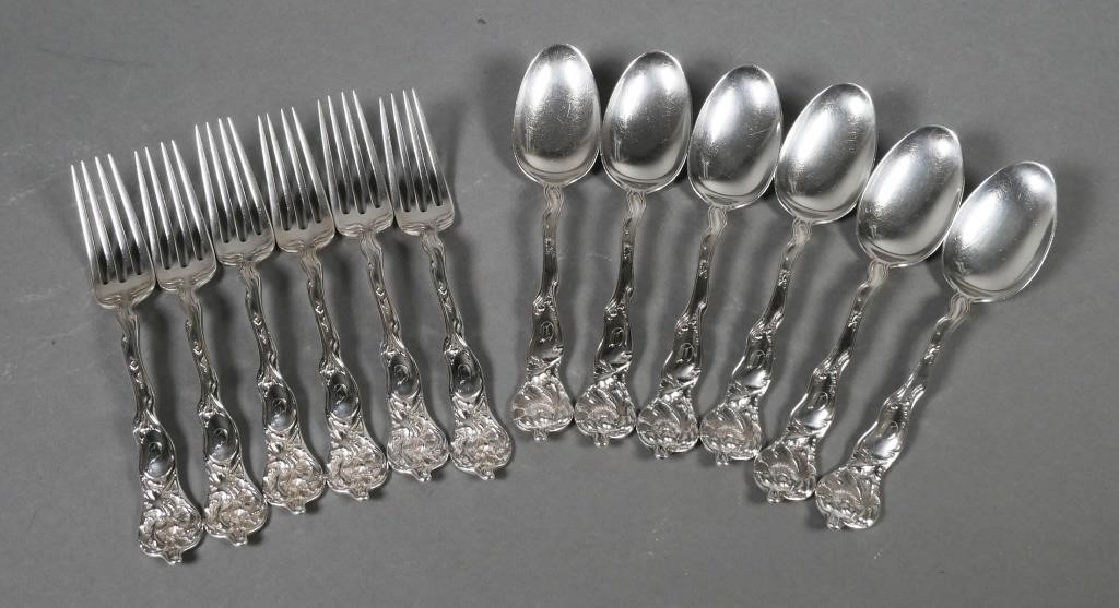12 PCS SHIEBLER STERLING SILVER
