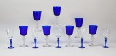 12 PIECES COBALT TO CLEAR STEM