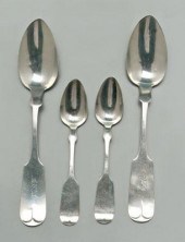 12 pieces coin silver flatware