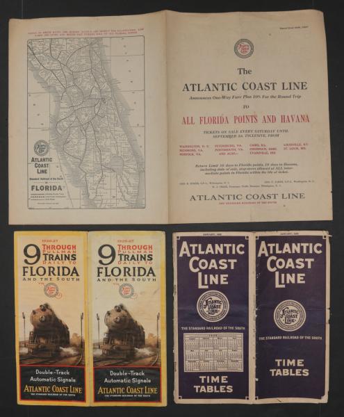 12 PIECES OF ATLANTIC COAST LINE RR