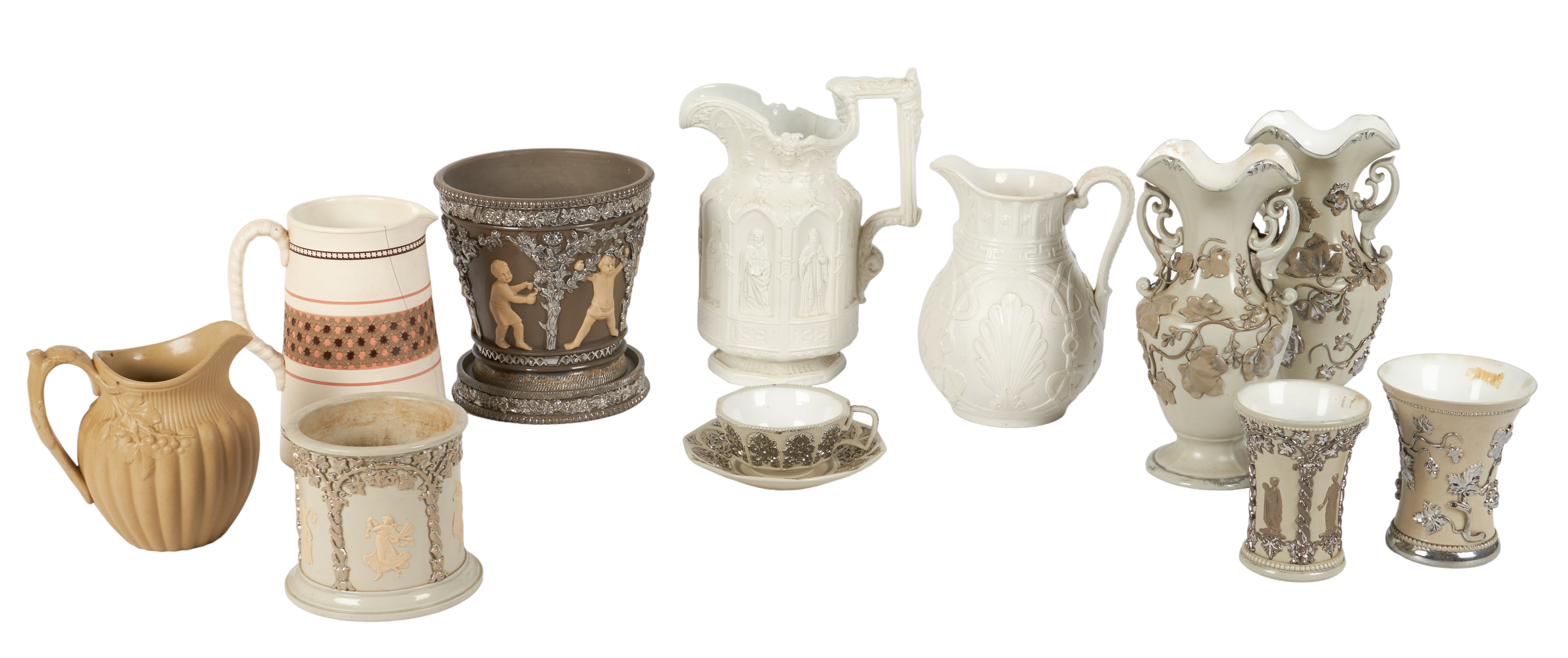 (12) Pieces of Silver Lustre