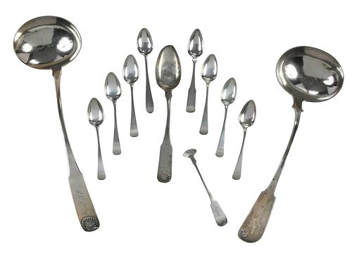 12 PIECES VIRGINIA COIN SILVER