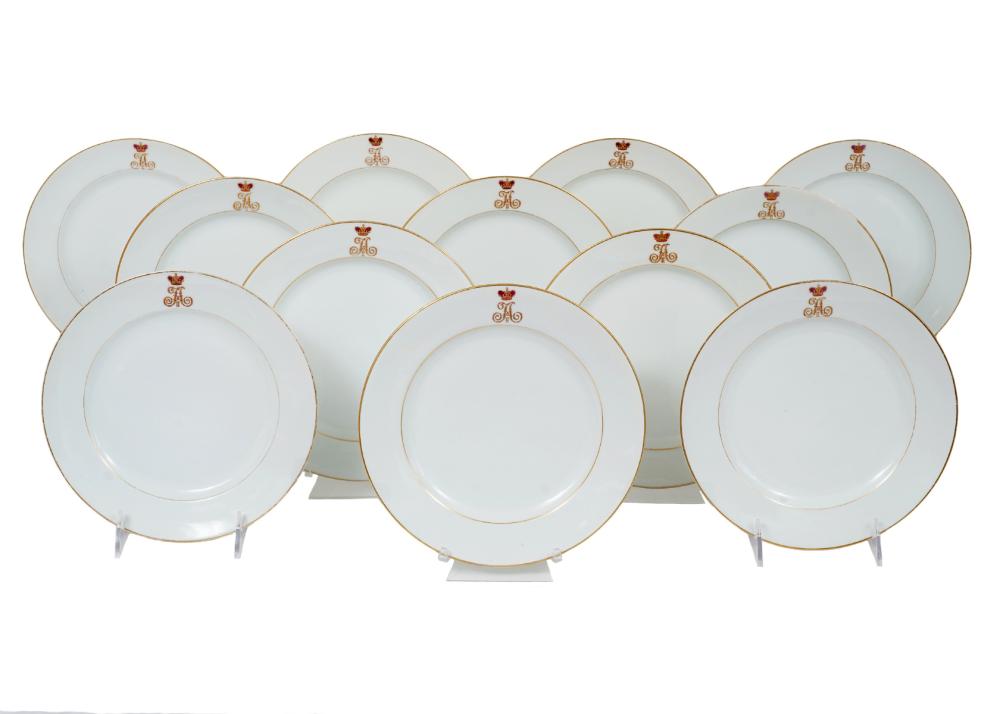 12 PLATES RUSSIAN IMPERIAL