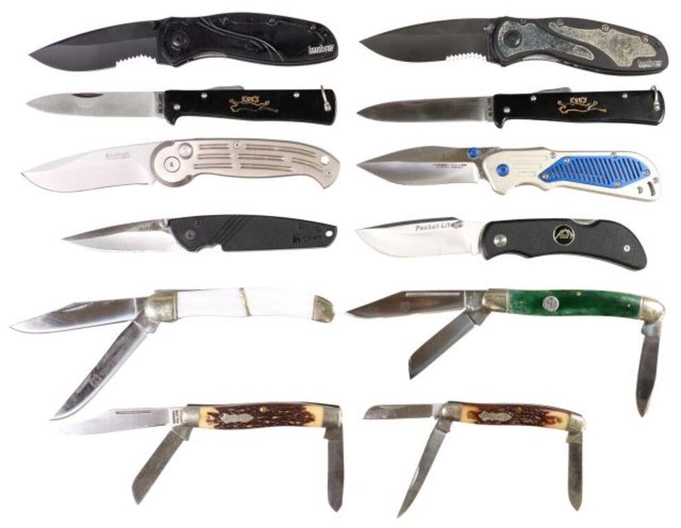 (12) POCKET KNIVES METCATOR,