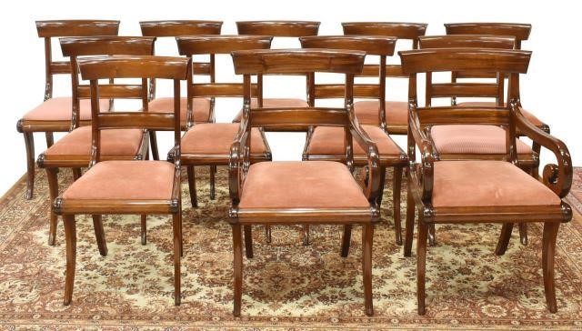 (12) REGENCY STYLE MAHOGANY