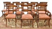 (12) REGENCY STYLE MAHOGANY DI