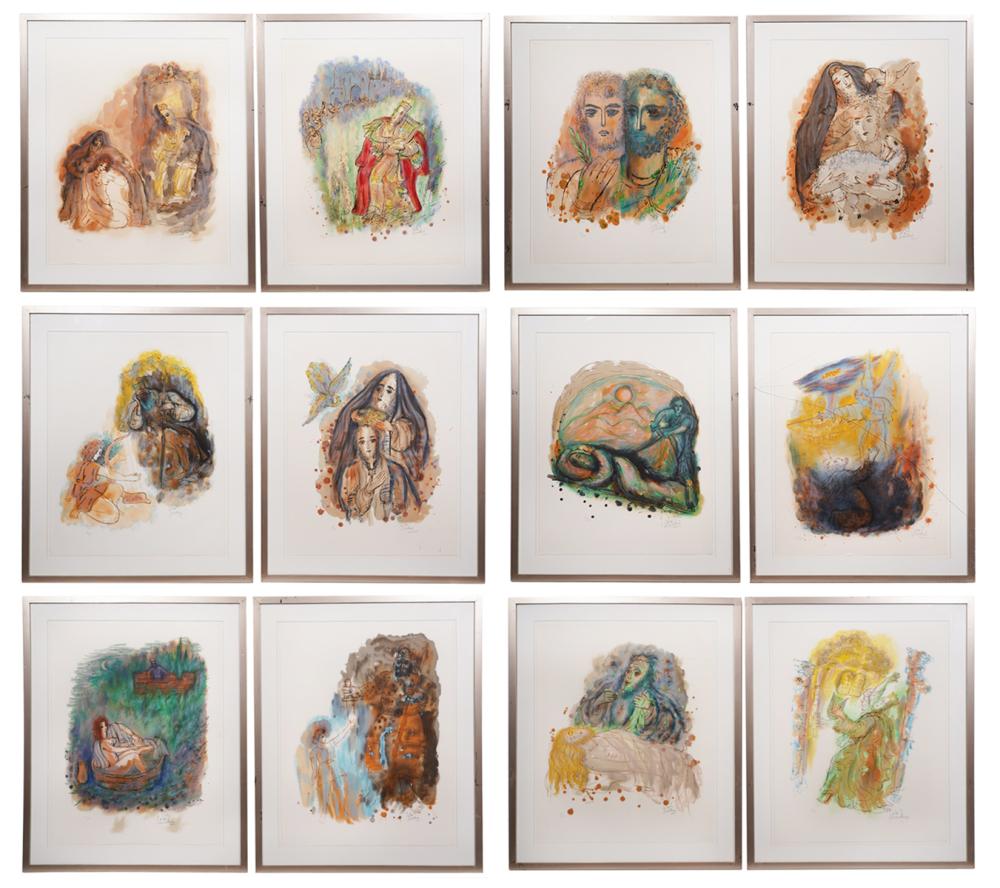 12 REUVEN RUBIN LITHOGRAPHS 'THE