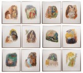 12 REUVEN RUBIN LITHOGRAPHS 'T