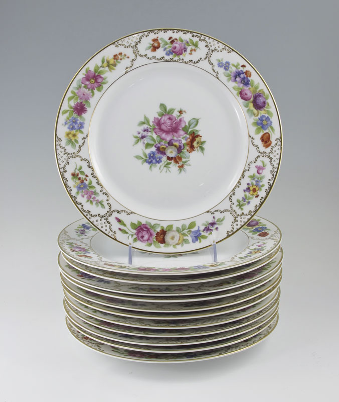 12 ROSENTHAL FLORAL DECORATED