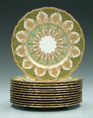 12 Royal Doulton service plates:
