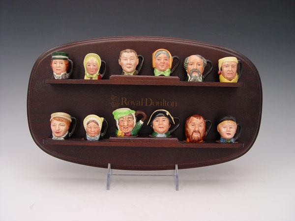 12 ROYAL DOULTON TINY TOBY JUGS: To