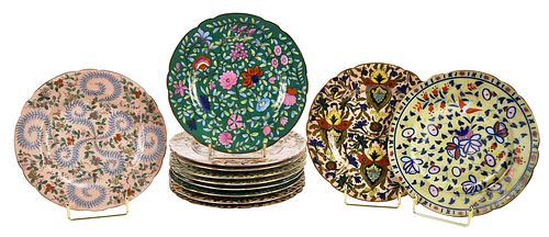 12 ROYAL VIENNA OR STYLE FLORAL