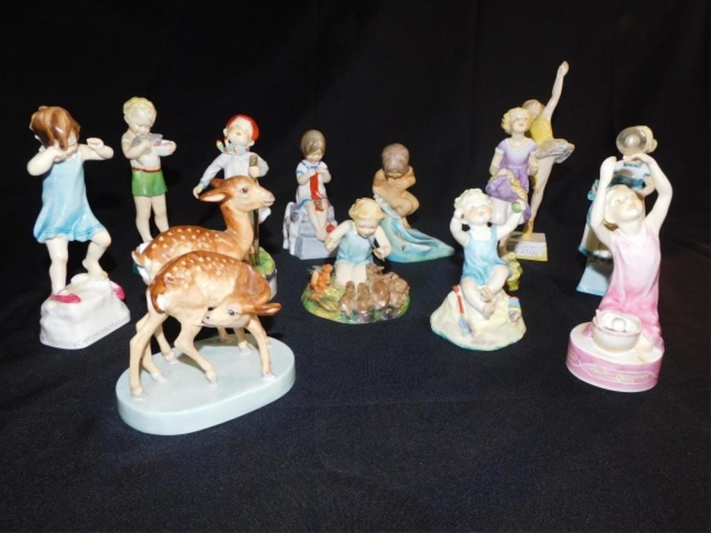 (12) ROYAL WORCESTER FIGURINES.