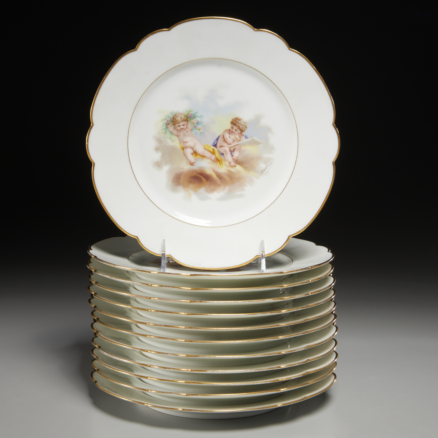 (12) SEVRES STYLE CHATEAU DES