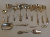 12 STERLING SERVING PIECESLot