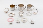 12 STERLING SILVER BABY ITEMS