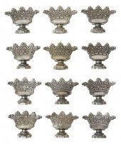 (12) STERLING SILVER CORONET P