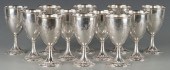12 STERLING SILVER GOBLETS, GR