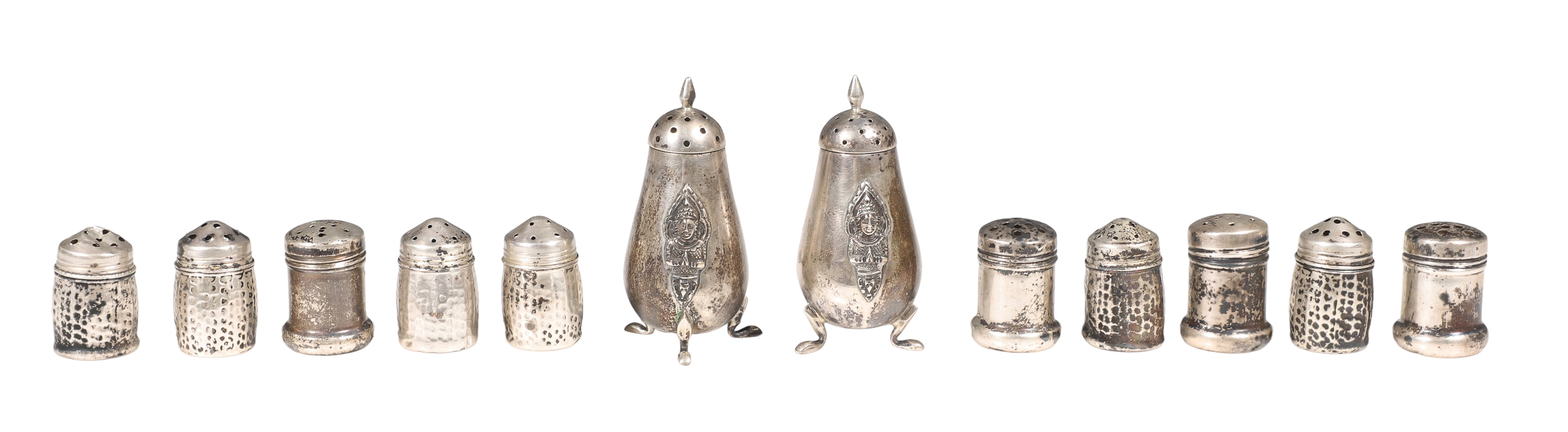 (12) Sterling silver salt &