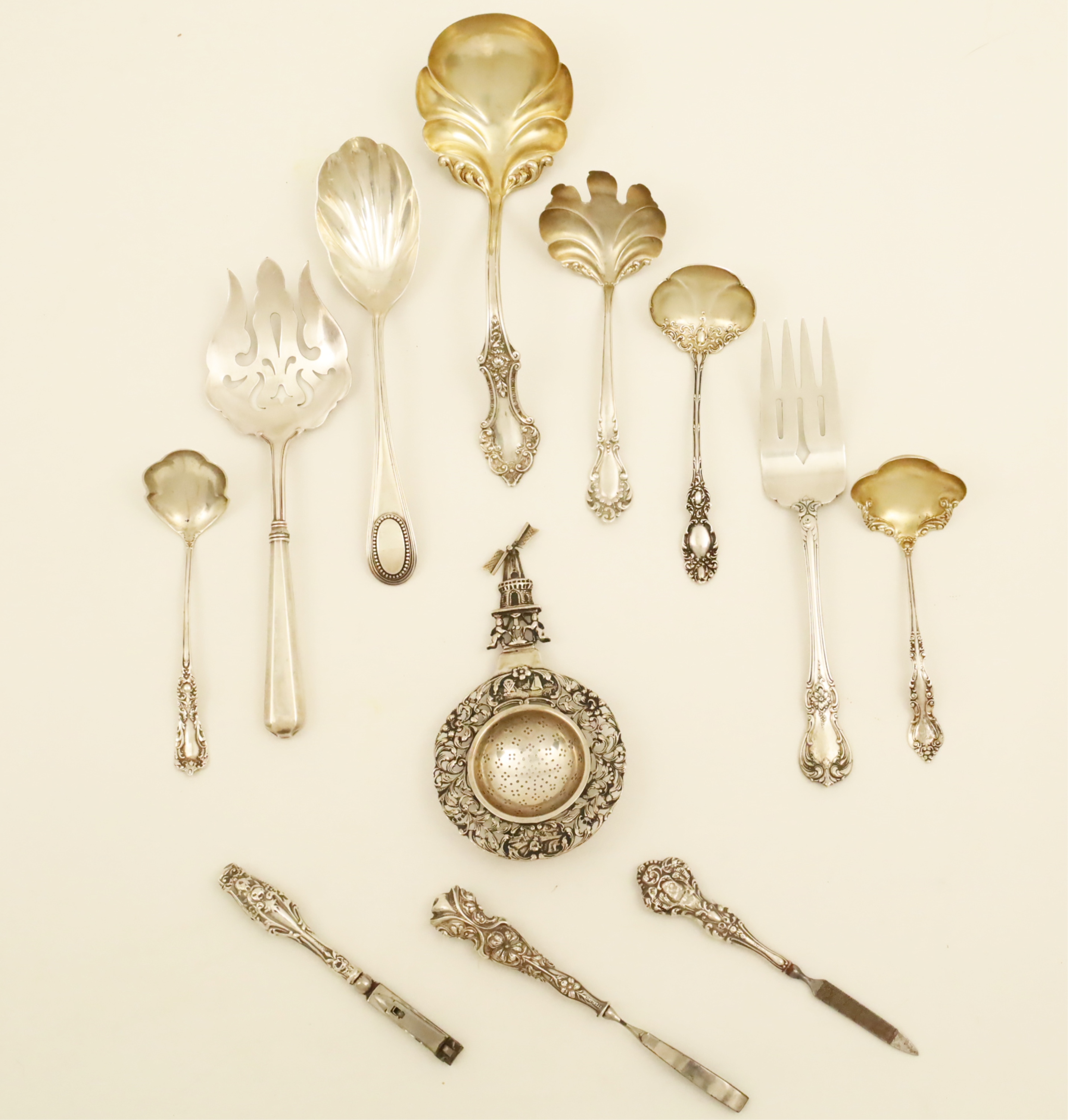 12 STERLING SILVER SERVING